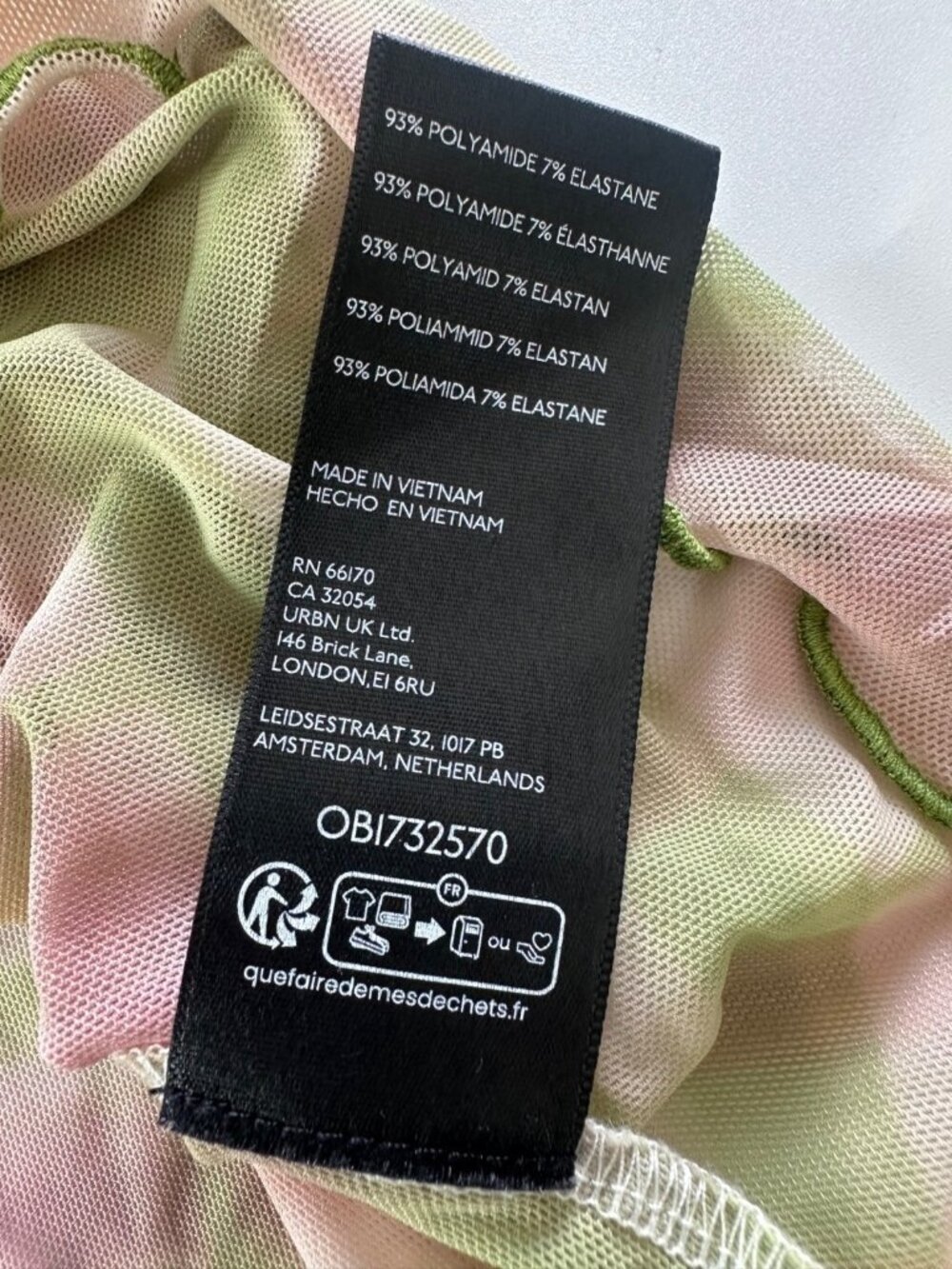 Pilcro Green and Pink Plaid Sheer Mock Neck Top - Picture 8 of 10